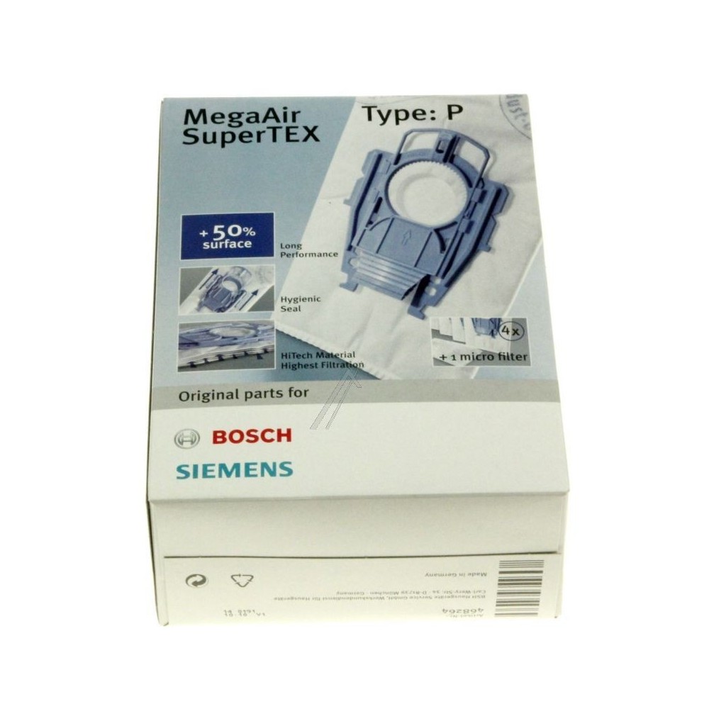 Sacs Type P Bosch Siemens Aspirateur 00468264