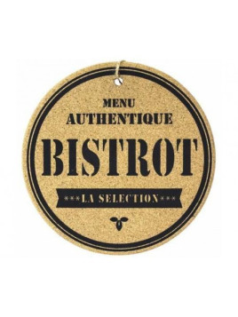 Dessous de plat en liège aimanté Bistrot - Diam. 19cm