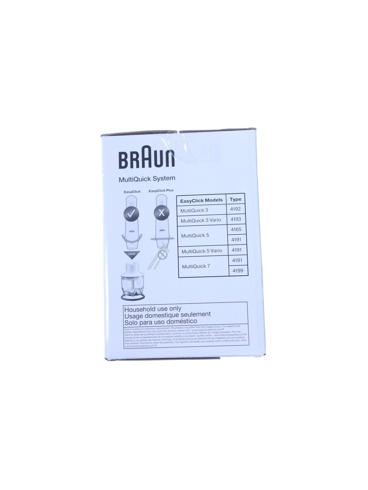 Bol hachoir 350ml HC5000/HC6000 complet Braun 4191 / 4192 / 4199 - Mixeur à main